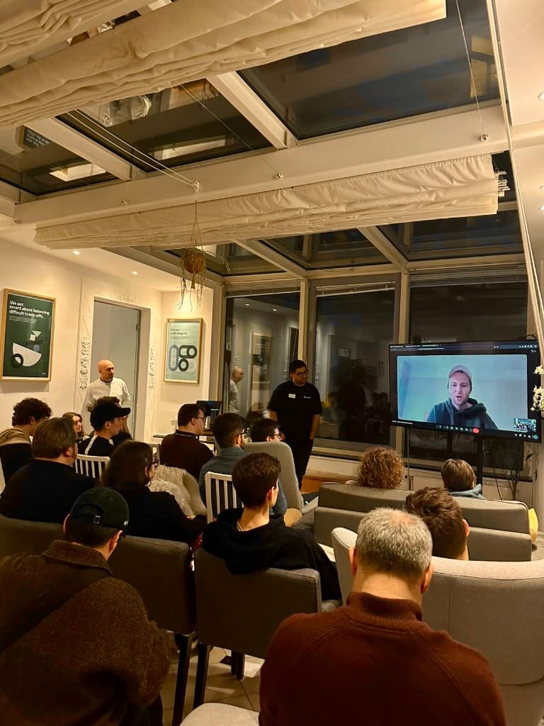 Attendees watching live Q&A with Cursor team